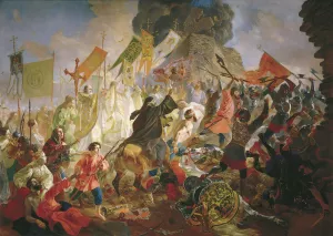 Siege Of Pskov By Polish King Stefan Batory Oil painting by Karl Bryullov