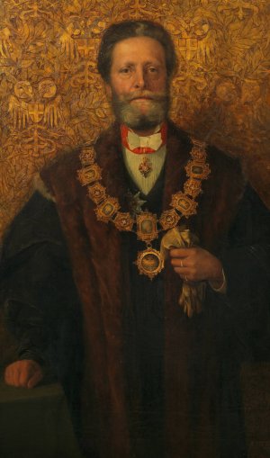 Dr. Karl Lueger, Burgermeister von Wien by Karl Friedrich Gsur Oil Painting
