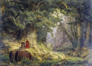 The Thousand-Year-Old Oak by Karl Friedrich Lessing Oil Painting