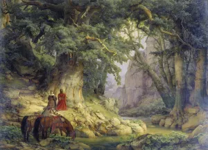 The Thousand-Year-Old Oak by Karl Friedrich Lessing Oil Painting