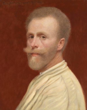 Selbstportrat by Karl Friedrich Steinhardt Oil Painting