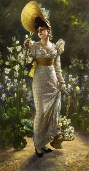 Princess Elvina of Bavaria Oil painting by Karl Gampenrieder