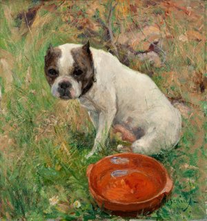 My Dog by Karl Georg Arsenius Oil Painting