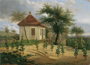 Pavillon auf Dr. KOrners Weinberg bei Loschwitz by Karl Gottfried Traugott Faber Oil Painting
