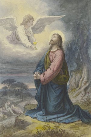Agony in the Garden by Karl Gottlob Schonherr Oil Painting