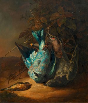 Beute der Vogeljagd by Karl Gustav Wilhelm Tornau Oil Painting