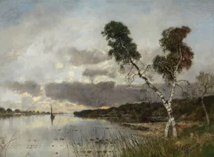 Sunset by Karl Heffner Oil Painting