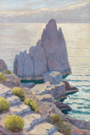 Capri by Karl Hofmann Oil Painting