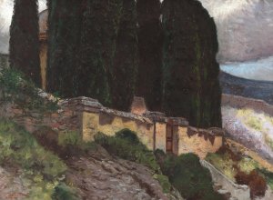 Cypresses by Karl Hofmann Oil Painting