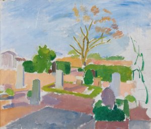Graveyard, Christianso by Karl Isakson Oil Painting