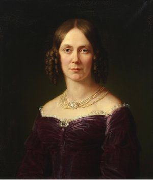 Portrat der Pauline Freifrau von Koenig-Warthausen by Karl Jakob Theodor Leybold Oil Painting