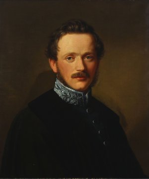 Portrat des Friedrich Freiherr von Koenig-Warthausen by Karl Jakob Theodor Leybold Oil Painting