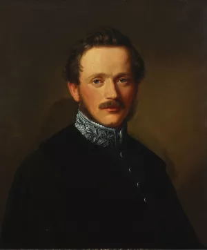 Portrat des Friedrich Freiherr von Koenig-Warthausen by Karl Jakob Theodor Leybold Oil Painting
