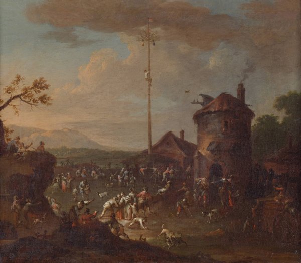 Kirchweihfest by Karl Josef Aigen - Hand-Painted Oil Painting Reproduction