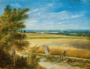 Die Donau mit der alten Reichsbrucke by Karl Joseph Aloys Agricola Oil Painting