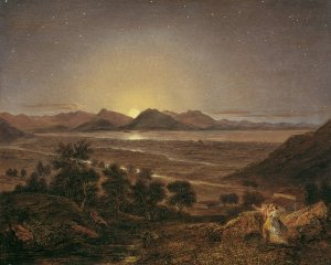 Marathon bei Mondbeleuchtung by Karl Joseph Aloys Agricola Oil Painting