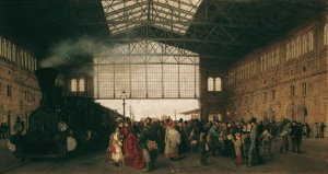 Ankunft eines Zuges am Nordwestbahnhof in Wien by Karl Karger Oil Painting