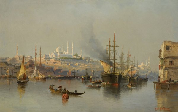 Constantinople by Karl Kaufmann - Hand-Painted Oil Painting Reproduction