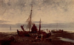 Fisherfolk On The Danish Coast