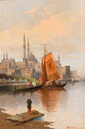 Partie Aus Konstantinopel by Karl Kaufmann Oil Painting