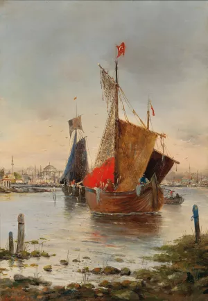 Scene of Constantinople by Karl Kaufmann Oil Painting