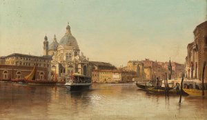 Venedig, Kanal Grande mit Blick auf Santa Maria della Salute by Karl Kaufmann Oil Painting