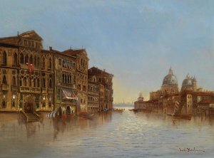 Venedig Mit Santa Maria Della Salute by Karl Kaufmann Oil Painting