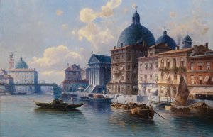 Venedig San Simeone by Karl Kaufmann Oil Painting