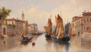 Venetian Motif by Karl Kaufmann Oil Painting