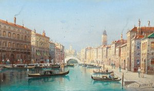 Venetian Scene III by Karl Kaufmann Oil Painting