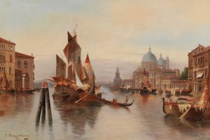 Venetian Scene by Karl Kaufmann Oil Painting