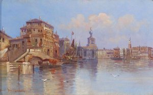 Venetian Scene by Karl Kaufmann Oil Painting