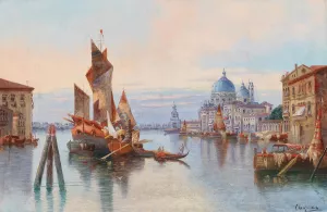 Venice, A View of Santa Maria della Salute Oil painting by Karl Kaufmann