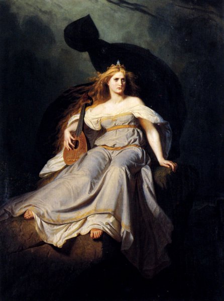 Main Product Photo of The Muse of Music Painting by Karl Ludwig Adolf Ehrhardt