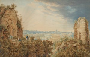 A View of Rome from the Palatine by Karl Ludwig Frommel Oil Painting