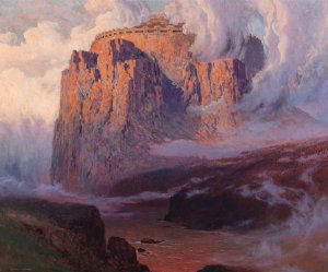 Auf Walhall by Karl Ludwig Prinz Oil Painting
