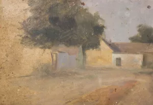In the Village by Karl Maria Thuma Oil Painting