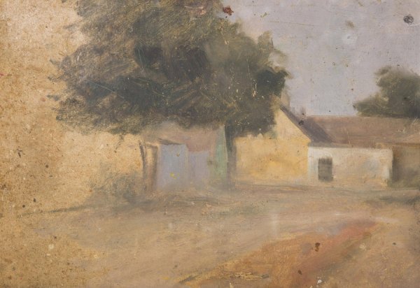 In the Village by Karl Maria Thuma - Hand-Painted Oil Painting Reproduction