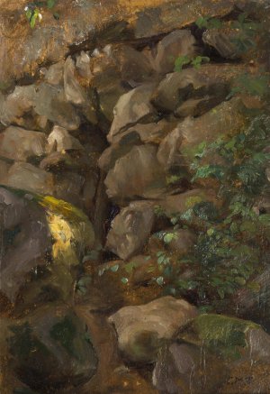 Study of Stones by Karl Maria Thuma Oil Painting
