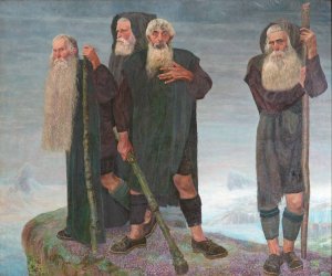 Die Eismanner by Karl Mediz Oil Painting