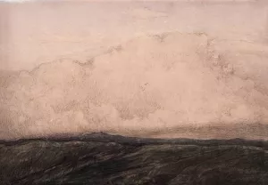 Cloud Formation over Mountain by Karl Nordstrom Oil Painting