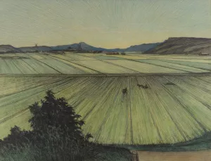 Landscape with Fields by Karl Nordstrom Oil Painting