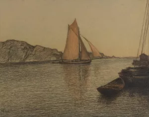 Sailors in the Strait by Karl Nordstrom Oil Painting