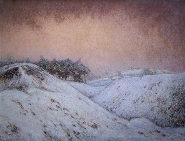 Snowfall  by Karl Nordstrom - Hand-Painted Oil Painting Reproduction