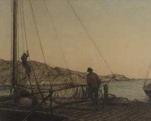The Quay by Karl Nordstrom Oil Painting