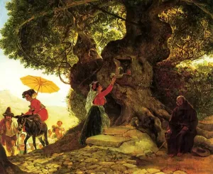 By the Bogoroditsky Oak painting by Karl Pavlovich Brulloff