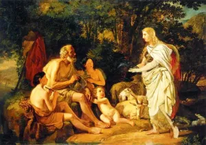 Erminia and the Shepherds Study by Karl Pavlovich Brulloff - Oil Painting Reproduction