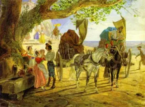 Fete in Albano painting by Karl Pavlovich Brulloff