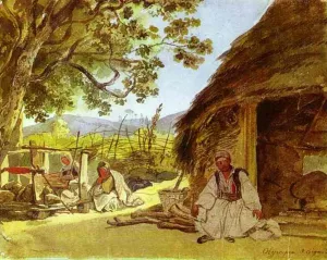 Greek Morning in Myraca by Karl Pavlovich Brulloff - Oil Painting Reproduction