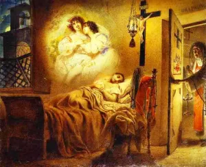 Nun's Dream by Karl Pavlovich Brulloff Oil Painting